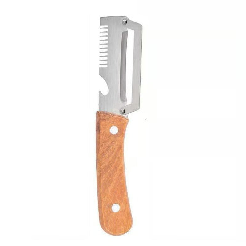 Effortless 3-in-1 Kitchen Peeler - Multi-Function Stainless Steel Knife for Thick & Thin Skin