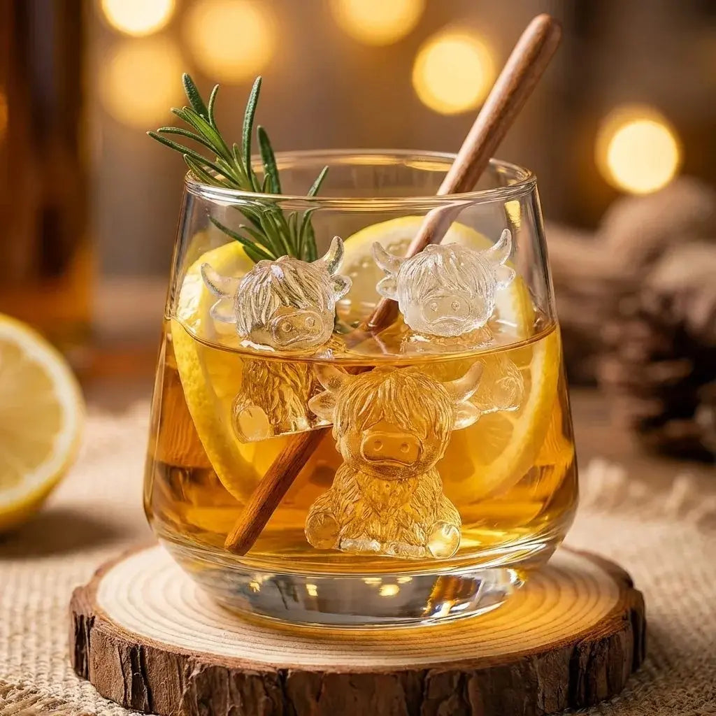 🐮 Mini Highland Cow Ice Cube Mold – Adorable 3D Ice for Drinks, Parties & Gifts