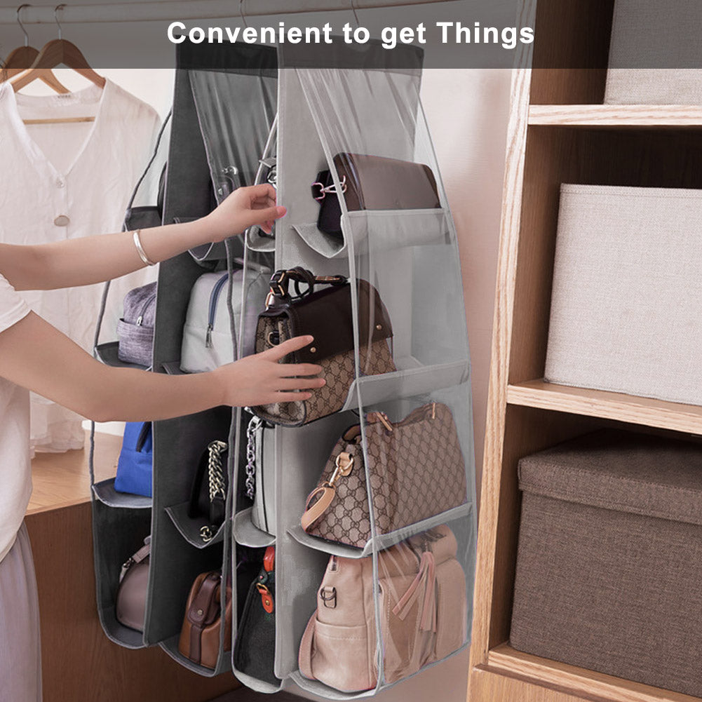 8-Pocket Foldable Handbag Organizer