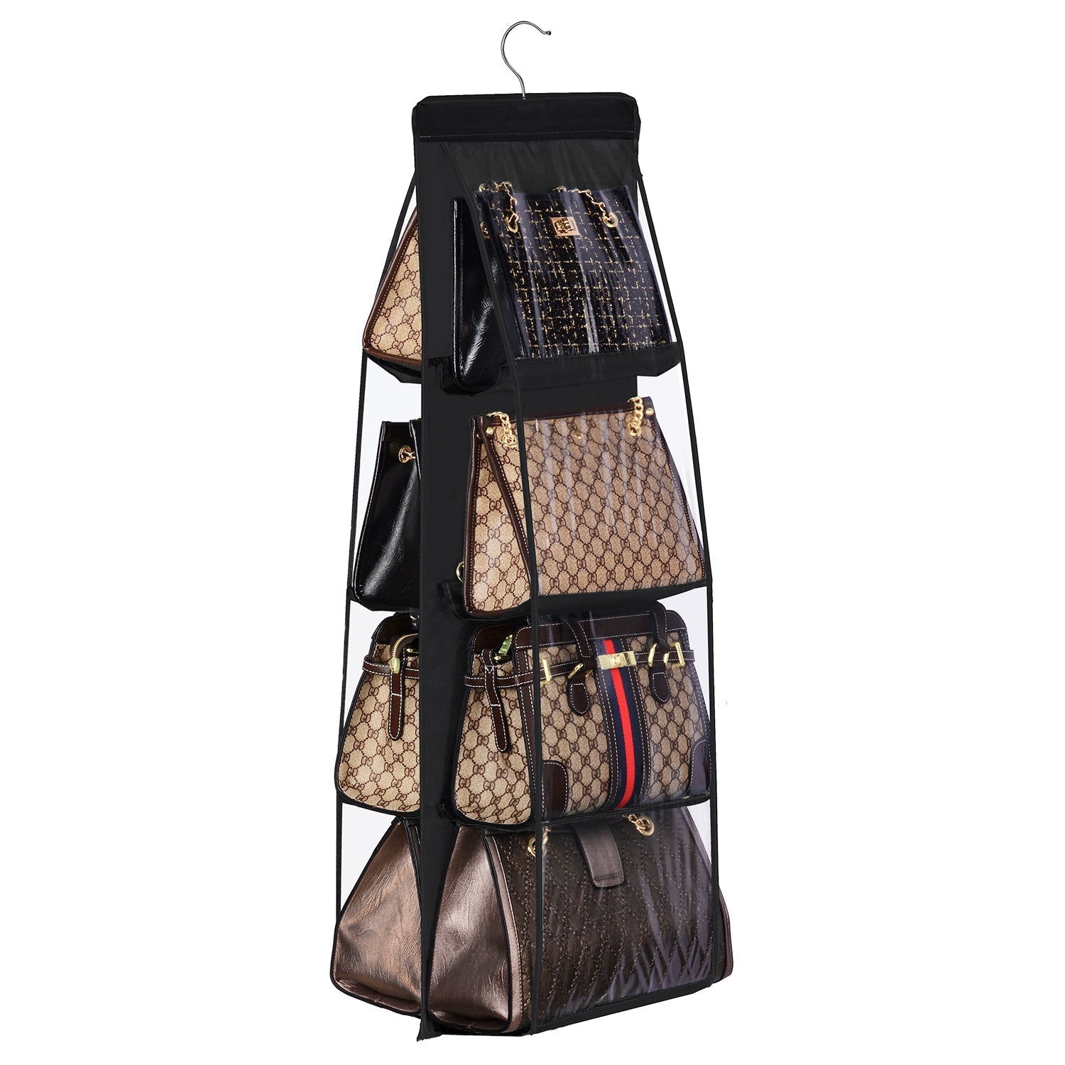 8-Pocket Foldable Handbag Organizer