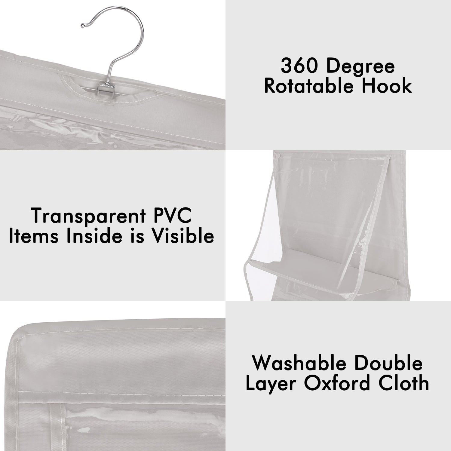 8-Pocket Foldable Handbag Organizer