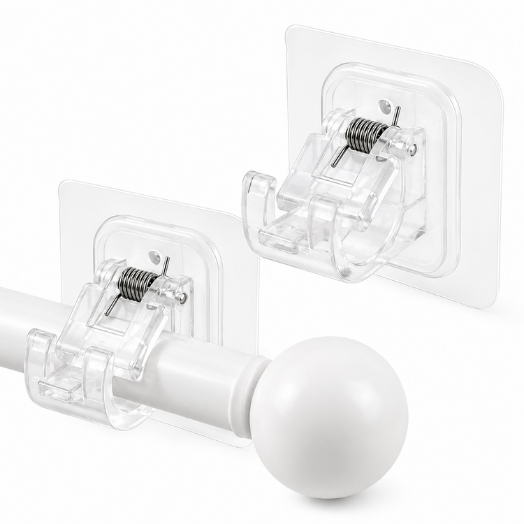 RenewLife™ EasyMount No-Drill Curtain Rod Brackets