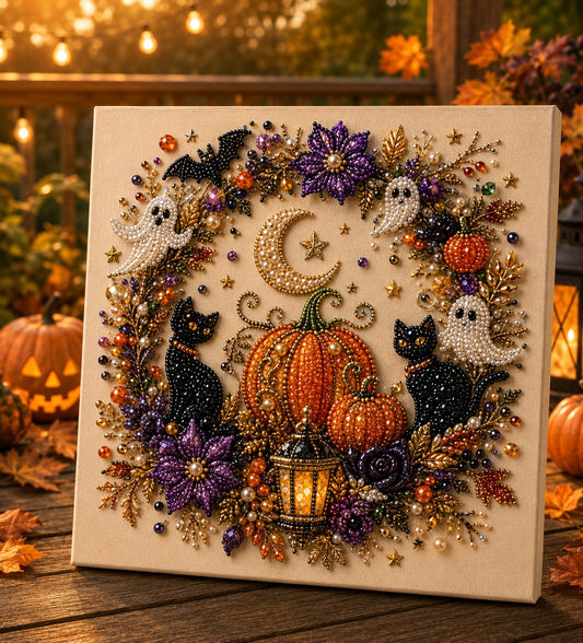Halloween Pearl Bead Diamond Art Kit – Relaxing DIY Craft & Sparkling Décor