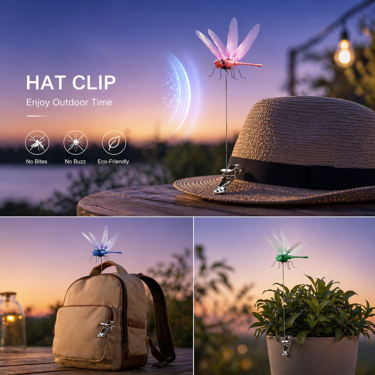 Realistic Dragonfly Mosquito Repellent Clips – Natural Outdoor Bug Protection