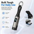 🔌 65W 4-in-1 Digital Display Keychain Charging Cable