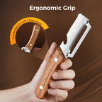 Ultra-Sharp Multi-Functional Peeler with Wooden Handle