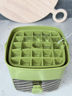 Portable One-Touch Ice Release Tray with Lid & Storage Box