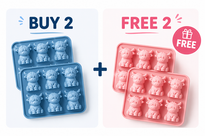 🐮 Mini Highland Cow Ice Cube Mold