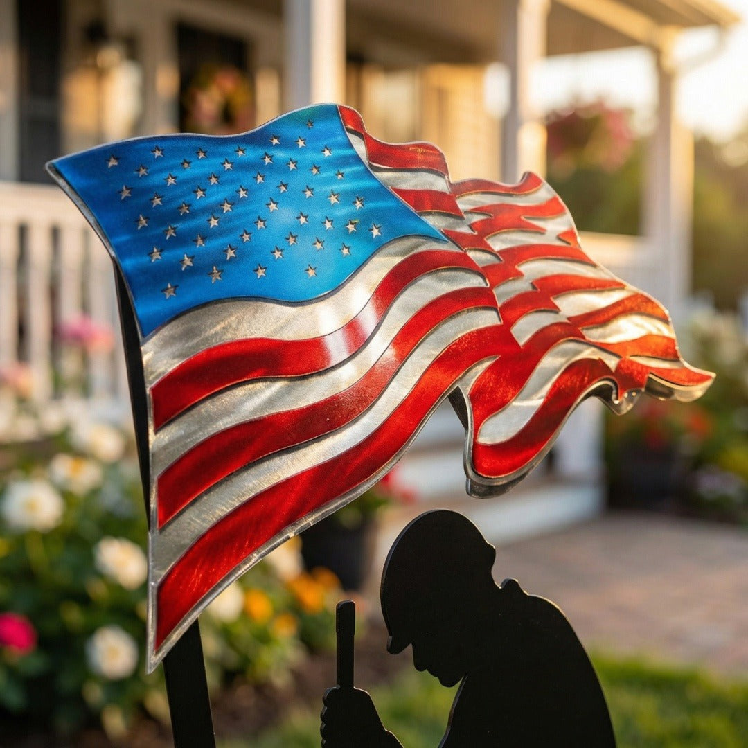 250 Years of Defending Liberty – Patriotic Metal Garden Stake