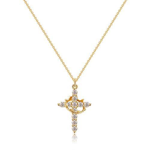 Mother’s Day Cross Crown Necklace – A Gift of Faith, Love & Protection