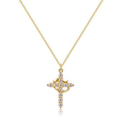 Mother’s Day Cross Crown Necklace – A Gift of Faith, Love & Protection