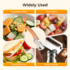 Ultra-Sharp Multi-Functional Peeler with Wooden Handle