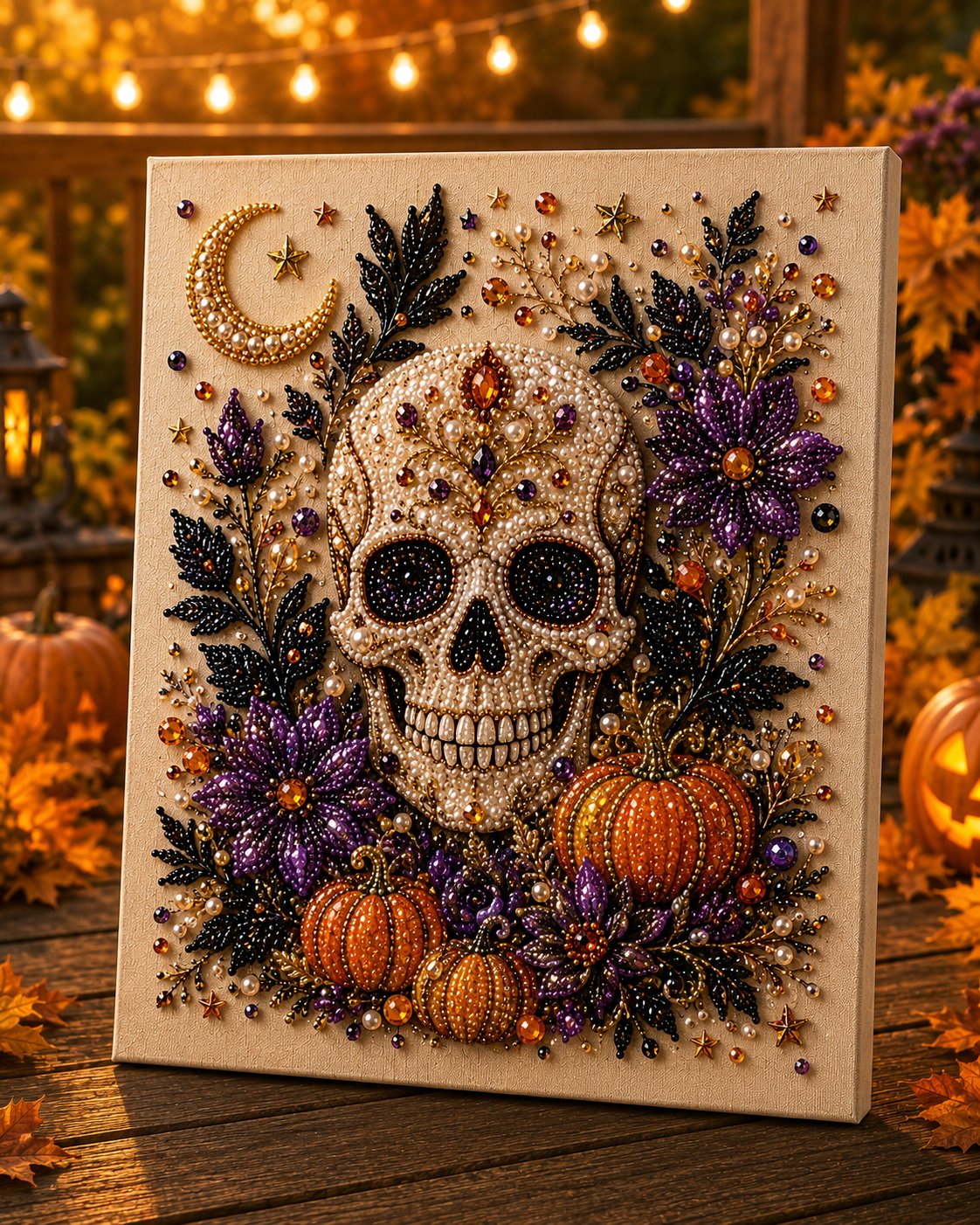 Halloween Pearl Bead Diamond Art Kit – Relaxing DIY Craft & Sparkling Décor