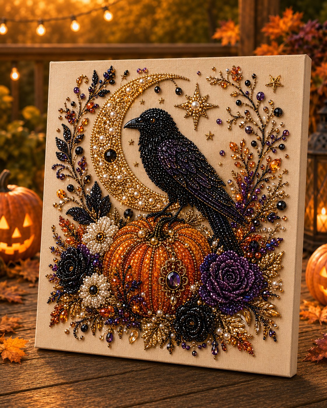 Halloween Pearl Bead Diamond Art Kit – Relaxing DIY Craft & Sparkling Décor