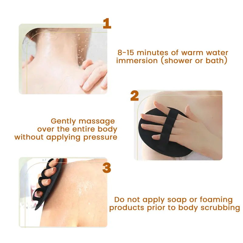 Deep Exfoliating Rubber Body Scrubber (4-Pack)