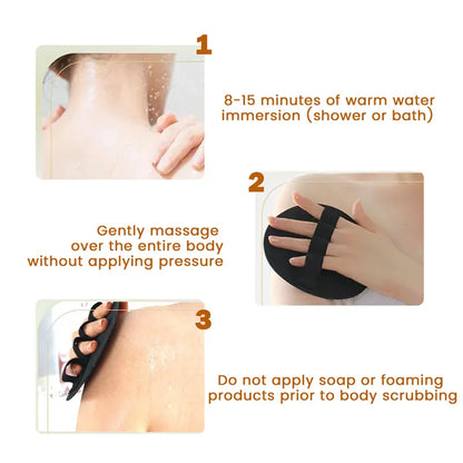 Deep Exfoliating Rubber Body Scrubber (4-Pack)