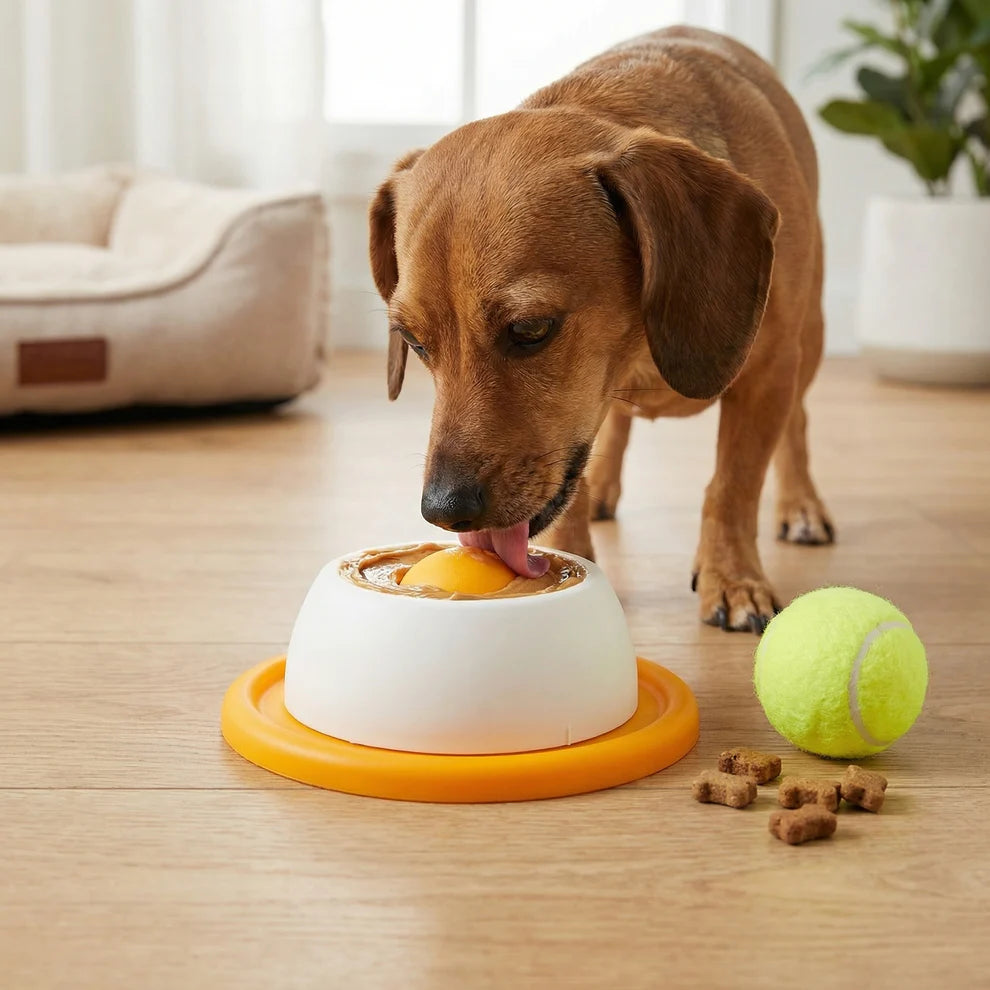 Rolling Ball Slow Feeder: The "No-Spill" Enrichment Toy for Liquid Treats
