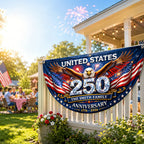Freedom Family Name 250th Birthday - America Freedom With Eagle - Non-Pleated Fan Flag
