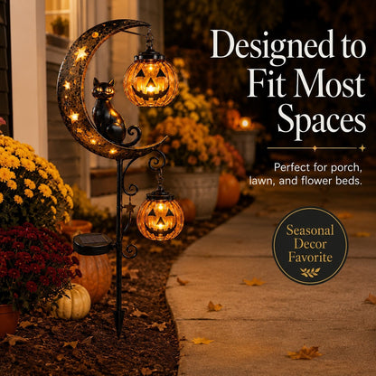 Halloween Early Bird Sale | 49% OFF Pumpkin Moon Garden Stake Light