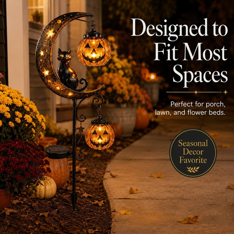 Halloween Early Bird Sale | 49% OFF Pumpkin Moon Garden Stake Light