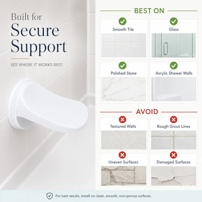 🧼 Shower Foot Rest Suction Cup Pedal: No More Bending Over or Slipping!