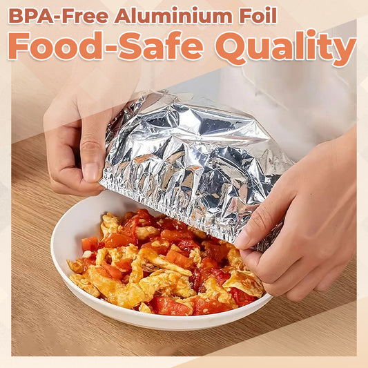 Aluminum Foil Food Covers – Keep Food Fresh & Warm, Universal Fit, 50 PCS