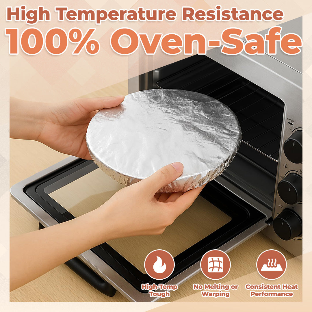 Aluminum Foil Food Covers – Keep Food Fresh & Warm, Universal Fit, 50 PCS