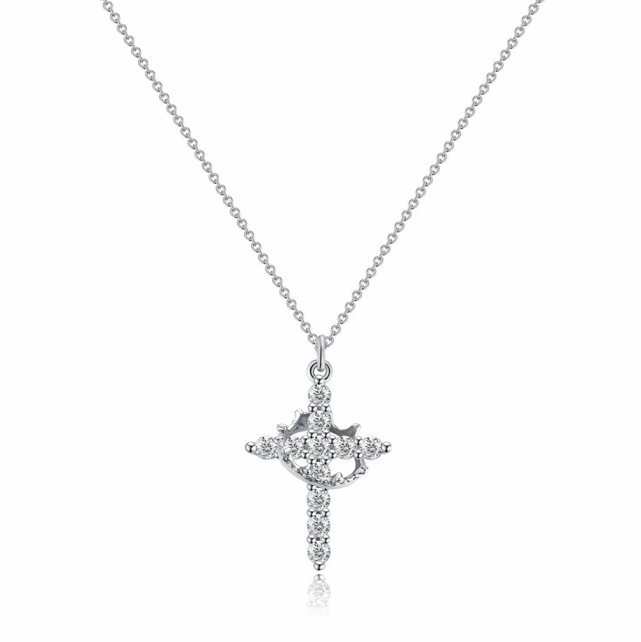 Mother’s Day Cross Crown Necklace – A Gift of Faith, Love & Protection