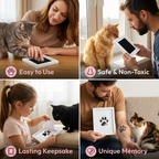 Mess-Free Pet Paw & Nose Print Kit – Clean-Touch Ink Pad for Dogs & Cats, DIY Keepsake & Gift