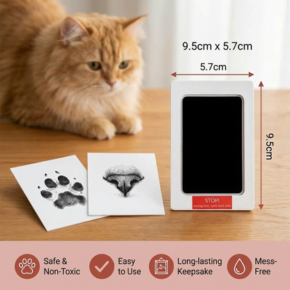 Mess-Free Pet Paw & Nose Print Kit – Clean-Touch Ink Pad for Dogs & Cats, DIY Keepsake & Gift