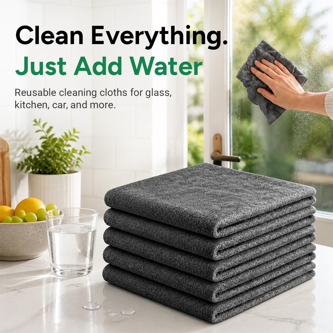 Magic Cleaning Cloths – Streak-Free Shine With Just Water
