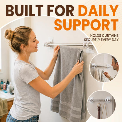 RenewLife™ EasyMount No-Drill Curtain Rod Brackets
