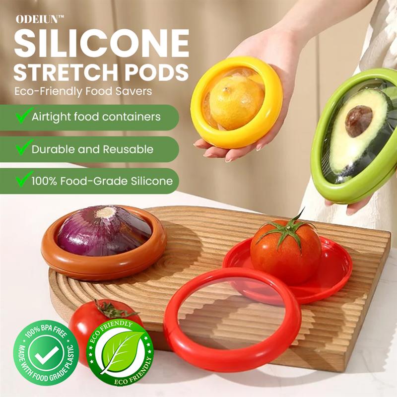 Silicone Stretch Pods – Eco-Friendly Food Savers