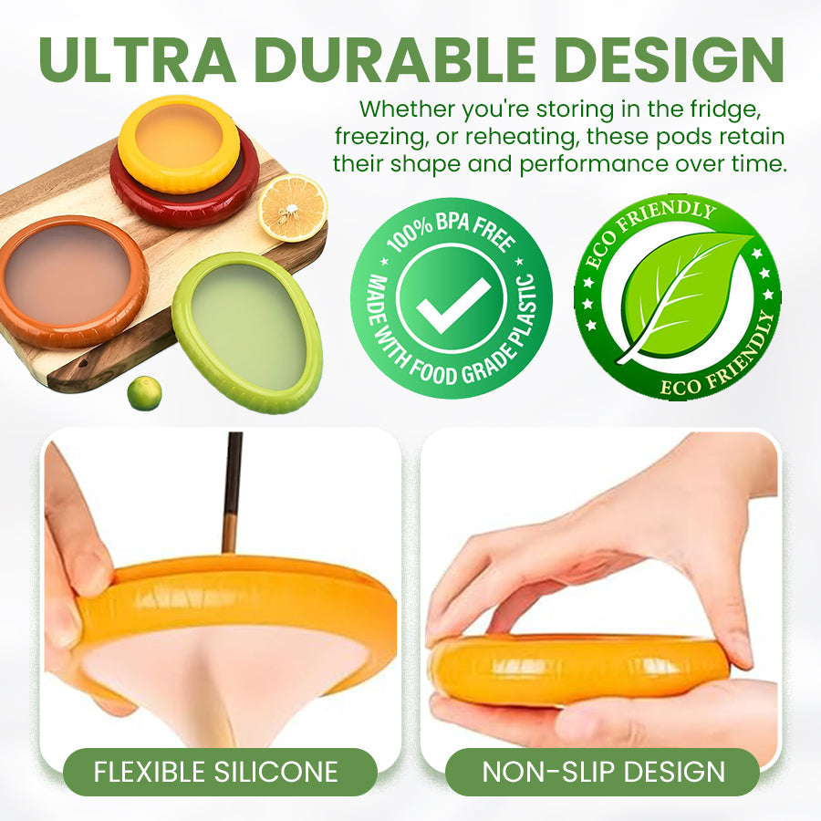 Silicone Stretch Pods – Eco-Friendly Food Savers