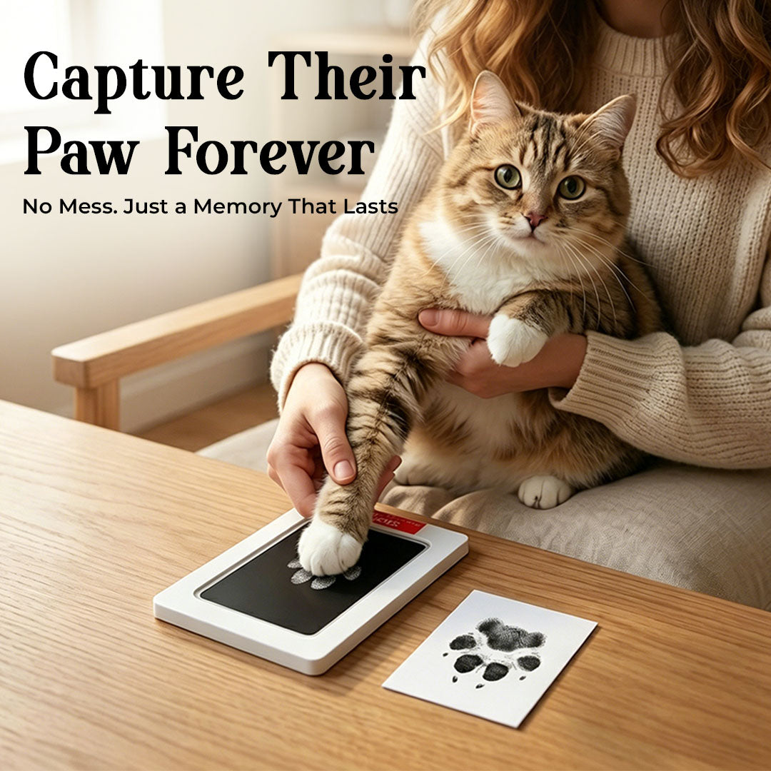 Mess-Free Pet Paw & Nose Print Kit – Clean-Touch Ink Pad for Dogs & Cats, DIY Keepsake & Gift