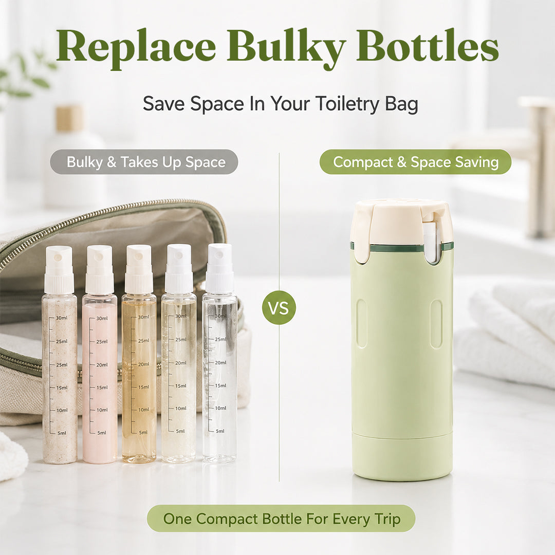 PourPod 4-in-1 Dispensing Travel Bottle