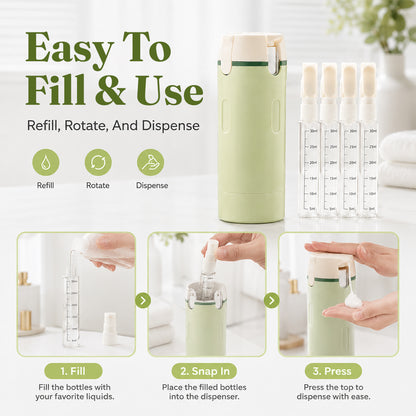 PourPod 4-in-1 Dispensing Travel Bottle