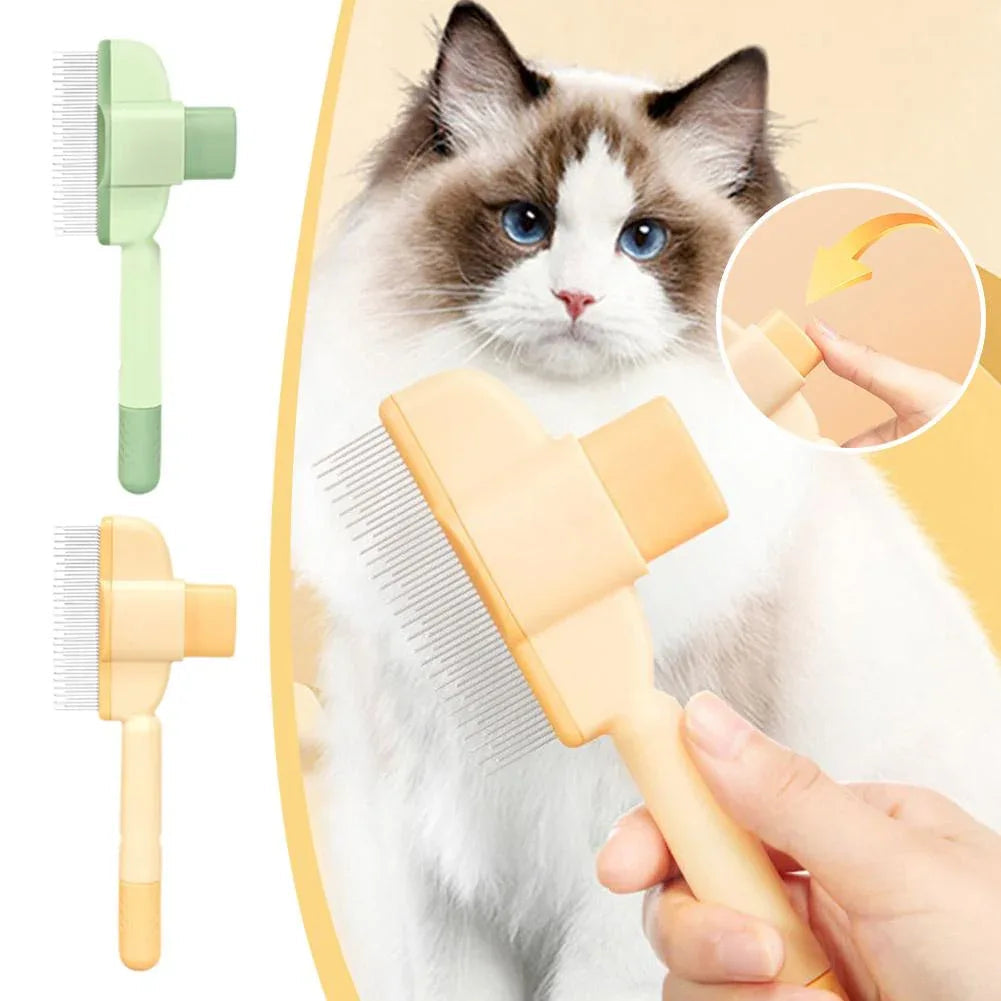 Say Goodbye to Shedding: One-Click Self-Cleaning Pet Brush (2-Pack)