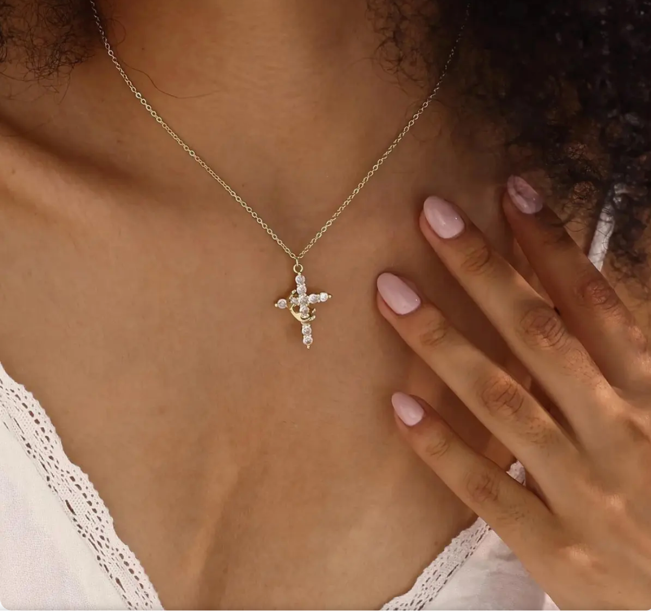 Mother’s Day Cross Crown Necklace – A Gift of Faith, Love & Protection