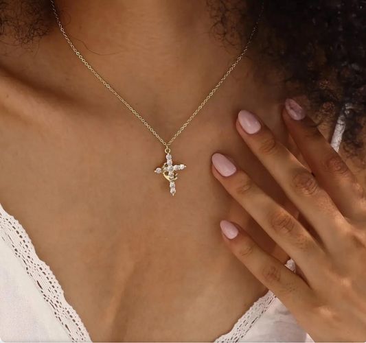 Mother’s Day Cross Crown Necklace – A Gift of Faith, Love & Protection