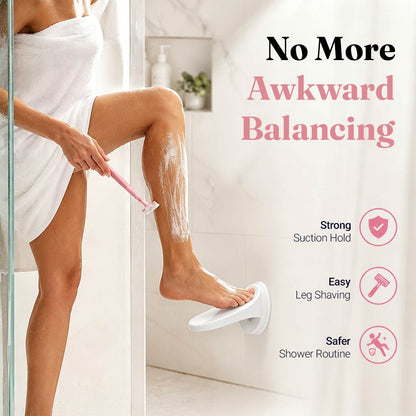 🧼 Shower Foot Rest Suction Cup Pedal: No More Bending Over or Slipping!