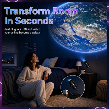 🌌 USB Planet Night Light Projector – Bring the Night Sky Home With Switchable Scenes