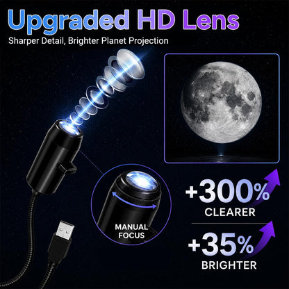 🌌 USB Planet Night Light Projector – Bring the Night Sky Home With Switchable Scenes