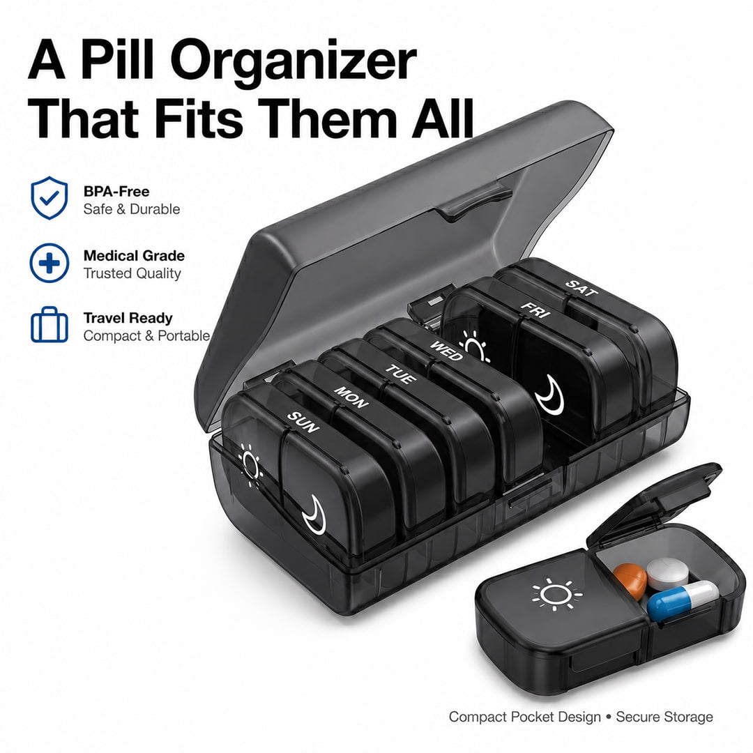AM PM 7-Day Pill Organizer