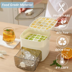 Portable One-Touch Ice Release Tray with Lid & Storage Box