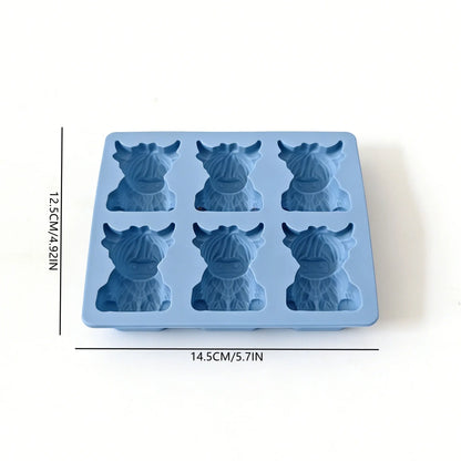 🐮 Mini Highland Cow Ice Cube Mold – Adorable 3D Ice for Drinks, Parties & Gifts