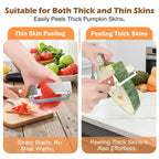 Ultra-Sharp Multi-Functional Peeler with Wooden Handle