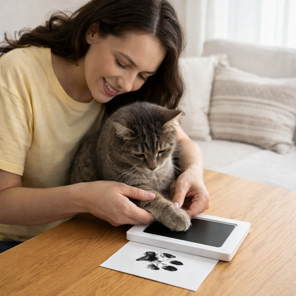 Mess-Free Pet Paw & Nose Print Kit – Clean-Touch Ink Pad for Dogs & Cats, DIY Keepsake & Gift