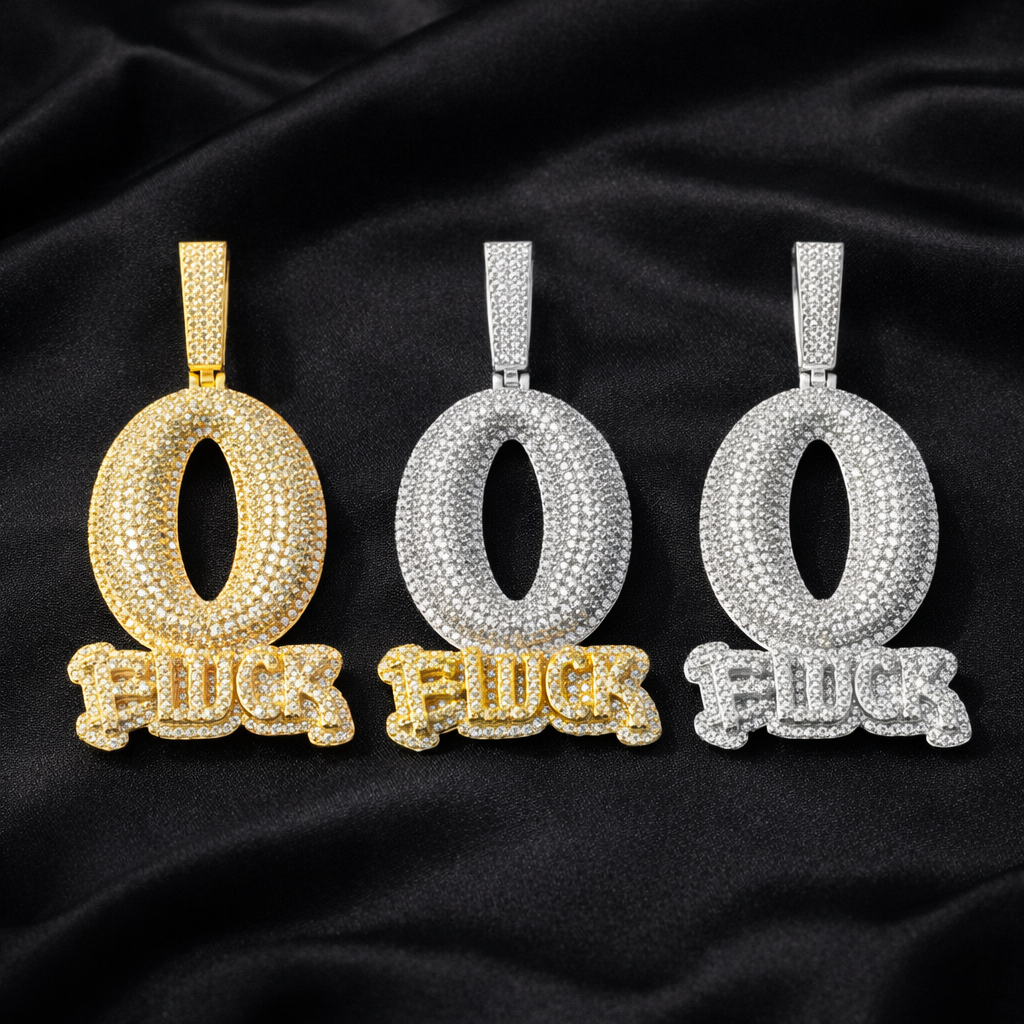 Urban Street O-Block Pendant - Iced Out Zircon Hip-Hop Necklace