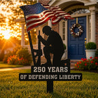 250 Years of Defending Liberty – Patriotic Metal Garden Stake